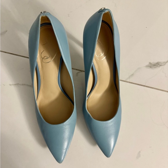 Sam Edelman Hazel Aspen Sky Leather Pointed Toe Pump Women's size 9.5 - Picture 2 of 9